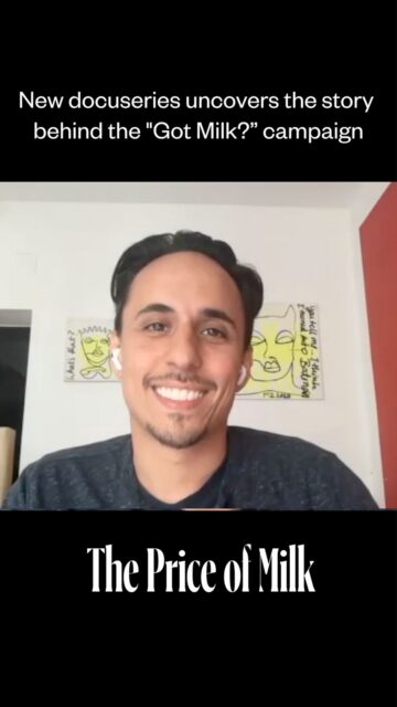 The "Got Milk?" campaign was a lot more than just white mustaches on celebrities 🥛

Our new docuseries @thepriceofmilkdoc, goes inside USDA checkoff programs to follow the money, examine how good intentions can be reshaped by power and influence, and show why understanding policy structures matters for meaningful reform.

Series Creators @nicholasbruckman and @yonibrook joined the norestfortheweekend podcast to talk about the series and the systems behind the ads we’ve all grown up with.

Follow @thepriceofmilkdoc for news on our upcoming release!